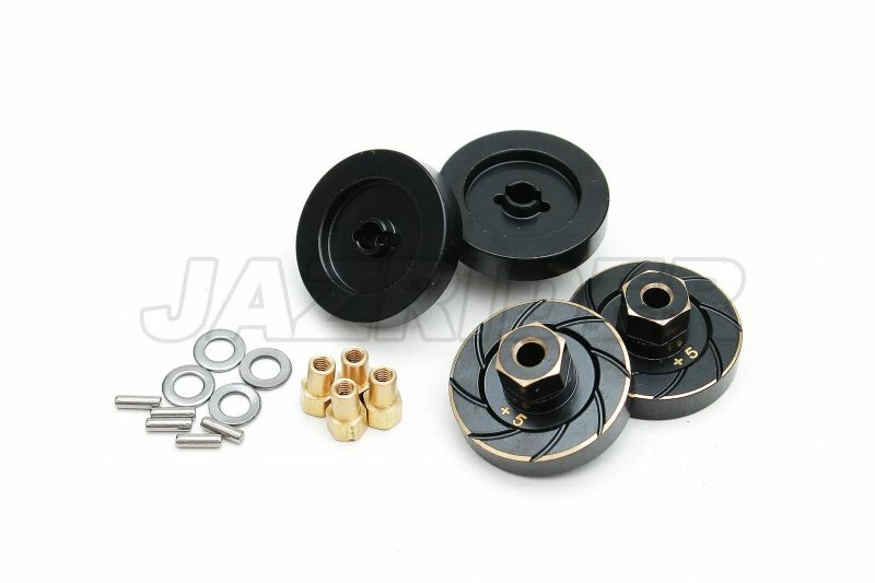 Jazrider HD Brass Wheel Hex Hubs Adapter(+5mm)Set For Axial SCX24 RC Crawler Car - Image 1 of 1