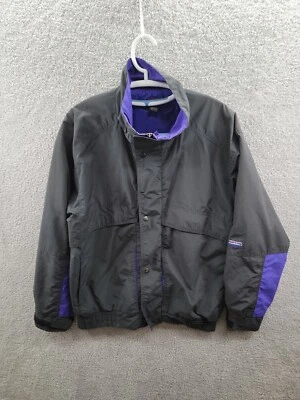 Chaqueta negra aislante forrada White Sierra para hombre talla mediana falta botón  Foto 1 de 4