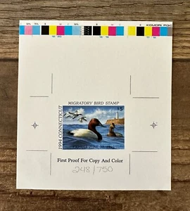 WTDstamps - 1993 CONNECTICUT - State Duck Stamp - LotP - MNH **IMPERF PROOF** - Picture 1 of 2