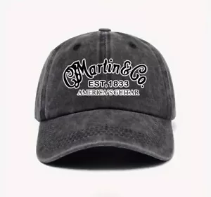 Martin Co. Guitars - Cappello berretto da baseball grigio/nero in tela di cotone, regolazione fibbia. - Foto 1 di 1