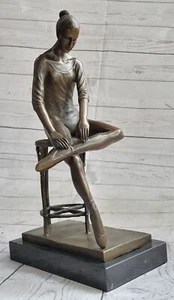 Edgar Degas Ballerina Bronze Sculpture Marble Base Figurine Figure Sale Artwork - Picture 1 of 10