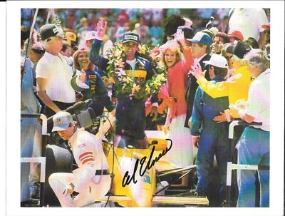 Al Unser SIGNED / Autographed   Indy Car Menards racing 4x Indy 500 Winner - Image 1 of 2