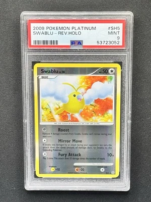 Pokemon Swablu Platinum Reverse Shiny Holo #SH5 PSA 9 Mint - Image 1 of 4