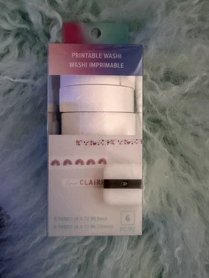 NEW We R Memory Keepers  Print Maker Printable Washi Tape-  6 Roll - Image 1 of 3