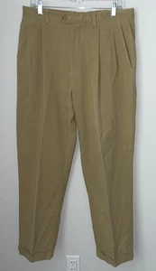 John W. Nordstrom Mens Dress Pants 34X32 Khaki Pleated Front - Picture 1 of 5