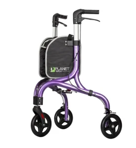 3 Three Wheel Rollator Walker For Seniors Portable Foldable Ultra Lightweight - Picture 1 of 7