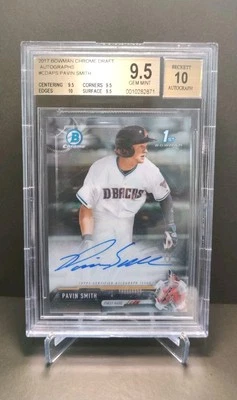 Pavin Smith 2017 1st Bowman Chrome Auto BGS 9.5/10 - Diamondbacks  - Image 1 of 2