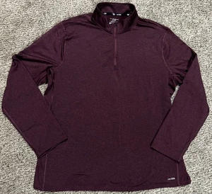 Tek Gear DryTEK Burgundy Black Quarter Zip Long Sleeve Pullover Shirt Size XXL - Bild 1 von 8