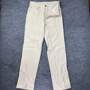 Pantalone Orvis Canapa Uomo 32x34 Beige Tessuto 5 Tasche Casual Classico - Foto 1 di 15