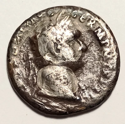 Roman Empire DOMITIAN 81-96 AD  SEAR 797 Owl in raised hand MINERVA AR Denarius - Image 1 of 3