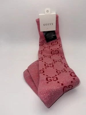 Calcetines tubo Gucci rosa brillante/rojo Foto 1 de 4