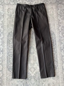 Pantalone Eidos Napoli uomo taglia W31 L32 lana marrone gamba dritta made in Italy - Foto 1 di 12