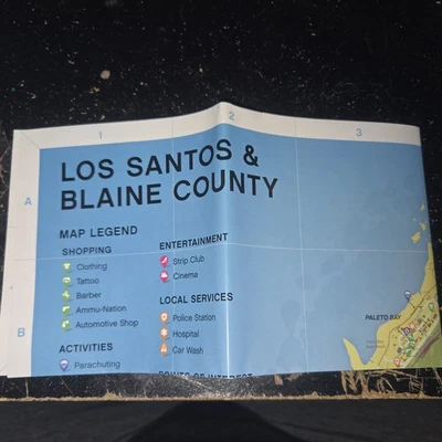 GTA 5 Grand Theft Auto V Paper Map - Image 1 of 4