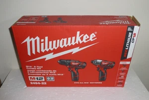 Milwaukee M12 2-Tool Combo Kit 3/8" Drill/ Driver 1/4" Hex Impact Driver 2494-22 - Picture 1 of 7