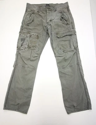 AX Armani Exchange Cargo Pants Mens 31 Faded Army Military Green Ripstop Utility - Image 1 of 4