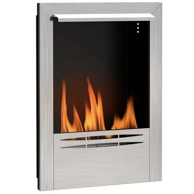 Bioethanol Fireplace Insert Stainless Steel Silver 48W x18D x59Hcm Indoor 0.9L W - Image 1 of 4