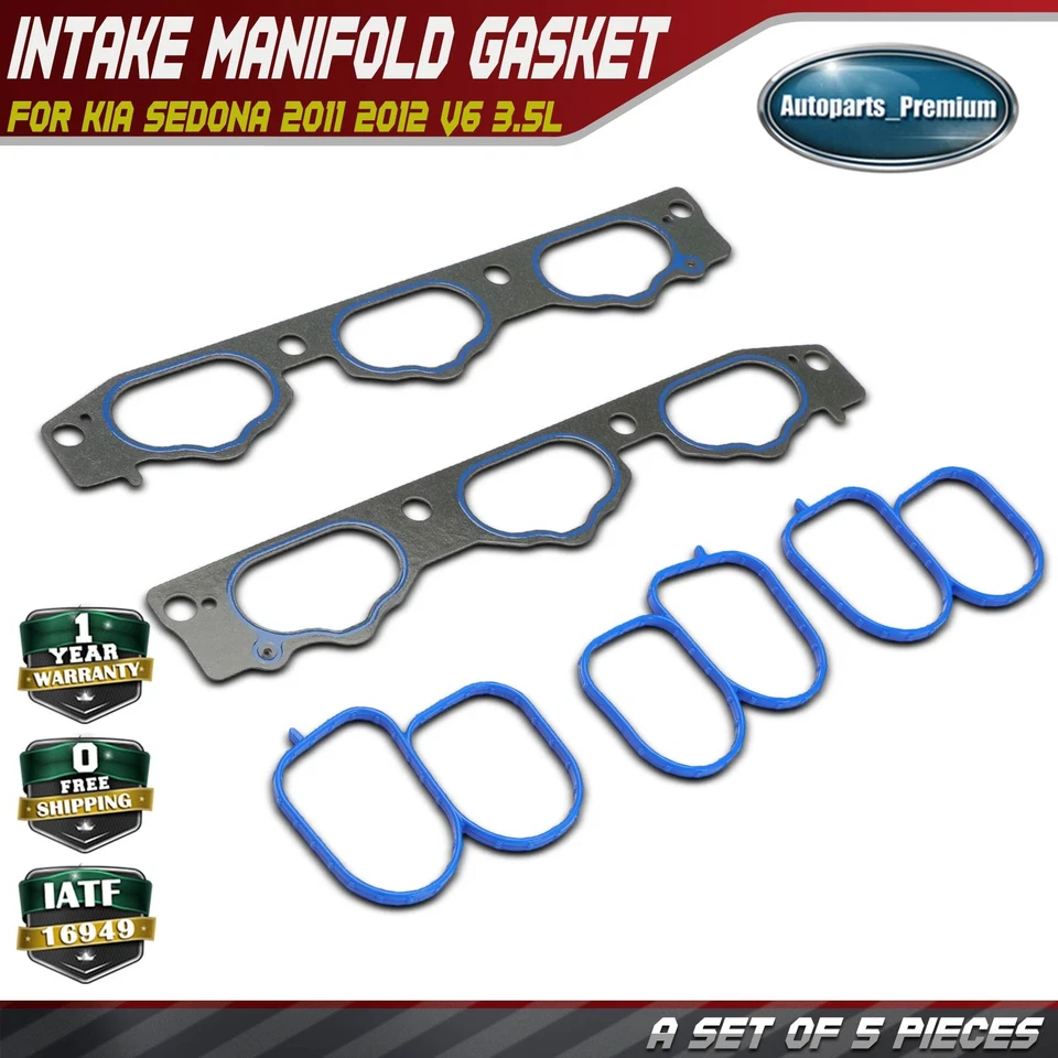 Juego de juntas de colector de admisión de motor para Kia Sedona 2011 2012 V6 3,5 L inferior y superior Foto 1 de 4