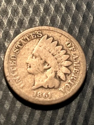 1861 Indian Head Small Cent Collector Good G Condition Nicer coin - Image 1 of 4