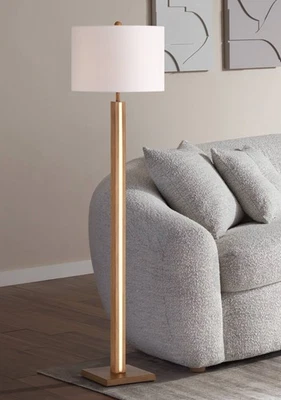 Possini Euro Brookline 63 дюйма напольная лампа из искусственного дерева со светодиодной боковой подсветкой - Изображение 1 из 4