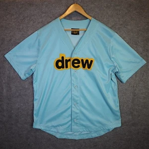 Drew House Blue Mesh Secret Baseball Jersey Shirt XL Justin Bieber 21 Logo - Picture 1 of 12
