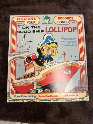 Peter Pan Players On The Good Ship Lollipop Birthday Cookies Vinyl Record 45 RPM - Image 1 of 3