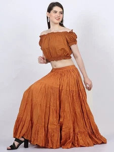 Falda folclórica de algodón libanesa Wevez de 25 yardas - Falda de danza del vientre - Cooper - Imagen 1 de 5