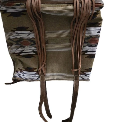 Bolso de Hombro Tony Lama Suroeste Azteca Jacquard Flecos Oculto Llevar Foto 1 de 4