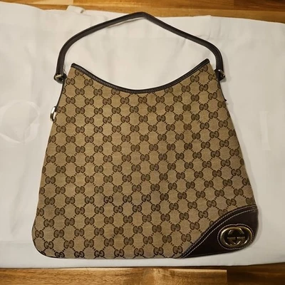 Gucci Nw Britt Hobo GG Canvas Medium Shoulder Hobo Handbag Vintage - Image 1 of 4