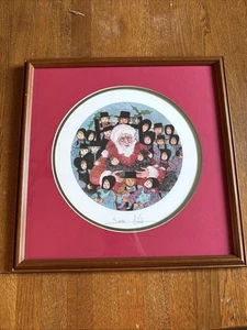 P Buckley Moss Print Signed/Numbered Amish Matted "Santa’s Friends" Christmas - Picture 1 of 4