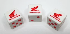 (3) Seltenes großes Honda Motorradfahrer Club of America Würfel Set je 3/4 Zoll - Bild 1 von 5