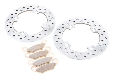 Rotores de freno traseros y pastillas de freno para Polaris Sportsman 400 2008 2009 2010 4x4 HO Foto 1 de 4