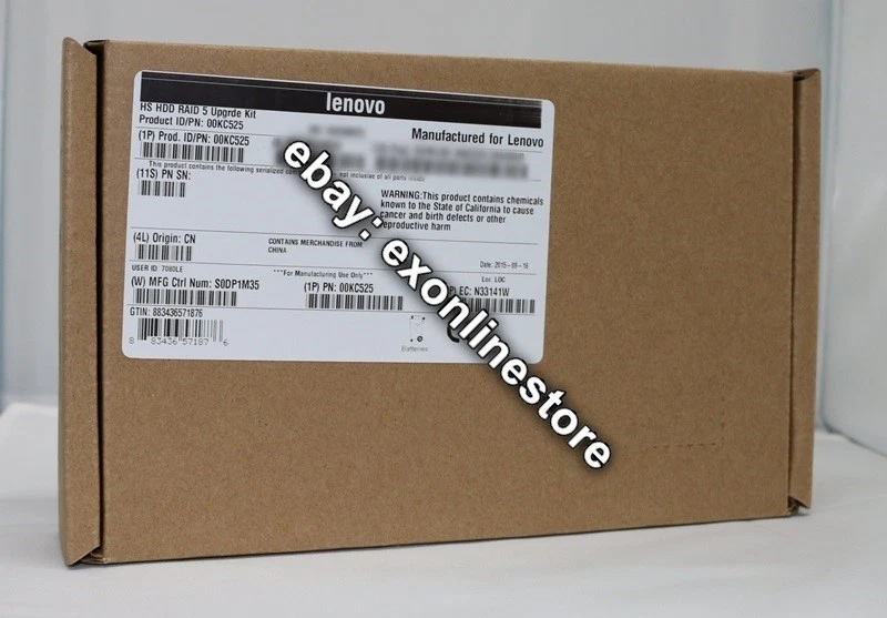 00KC525 - System x3250M5 Hot Swap HDD RAID 5 Upgrade Kit - Image 1 of 1