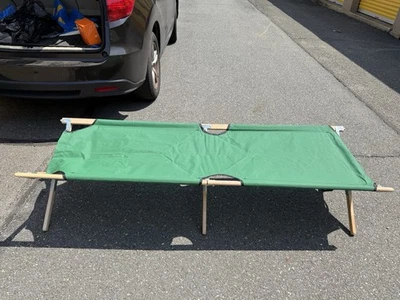 Cuna Plegable Maine Años 70 De Colección 78" Maine Hecha Desde 1880 Verde Bolso Original Foto 1 de 4