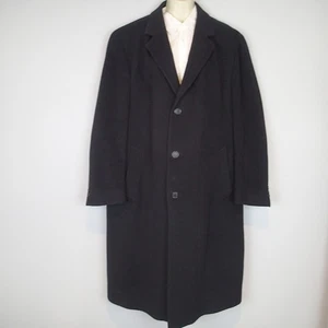 no brand Men’s Loro Piana Charcoal Overcoat US 46/48 Wool Cashmere Blend - Picture 1 of 17