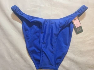 Women's Low-Rise Extra Cheeky Ultra High Leg Bikini Bottom Wild Fable Blue XL - Picture 1 of 5