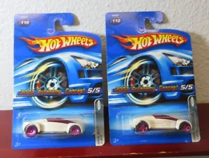 Lote de 2 variaciones de ruedas 2005 White Heat Hot Wheels 2002 Autonomy Concept 110 - Imagen 1 de 4