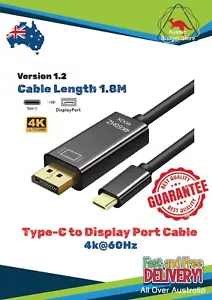 USB C to DP Cable USB3.1 to DP 1.4 Displayport Cable 4k 60Hz For Apple MacBook - Picture 1 of 14