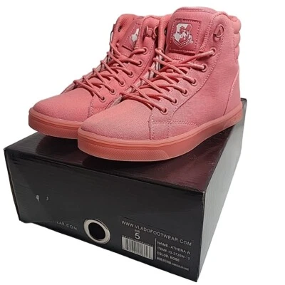 Zapatillas deportivas Vlado Athena rosa de caña alta de lona zapatos rosa Barbie regreso al cole 5  Foto 1 de 4