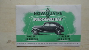 BROCHURE FASCICULE AFFICHE NOVAQUATRE RENAULT 1938 - Picture 1 of 2