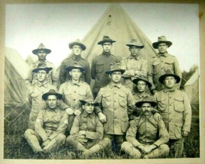 /Foto US Army 5th Field Artillery Reg.GI's pre ww1, 9 3/4" x 7 3/4" - Bild 1 von 3