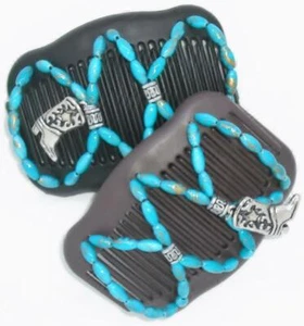Angel Wings Hair Clips 4x3.5", African Butterfly Stye, Magic Combs, Western MS8 - Picture 1 of 3