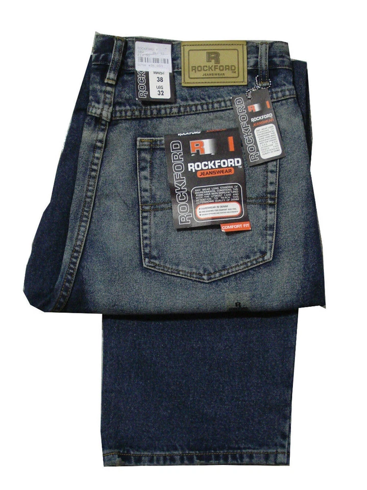 JEAN BÁSICO MASCULINO ROCKFORD FASHION COMFORT FIT - JATEAMENTO DE AREIA AZUL EMPOEIRADO  - Imagem 1 de 1