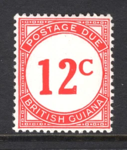 M23370 British Guiana 1955 SGD4a QEII: 12c Postage Due on chalky paper LMM - Picture 1 of 1