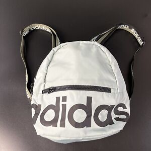 Adidas LINEAR Mini Backpack School Gym Travel Bag-Wonder Light Green Large Logo