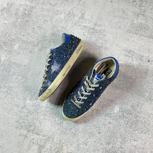 GOLDEN GOOSE Sneakers Gol Goose SUPERSTAR 3D effetto cristallo glitter donna 39 26 cm