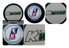 MICHIGAN K-WINGS VINTAGE INTERNATIONAL LEAGUE IHL TRENCH CANADA GAME PUCK