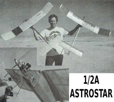 Model Airplane Plans (FF): ½A ASTROSTAR 48¼" Wingspan for .049 Competition Model - Image 1 of 2