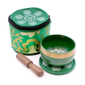 Metal Singing Bowl in Silk Case - Heart Chakra - NEW - Picture 1 of 1