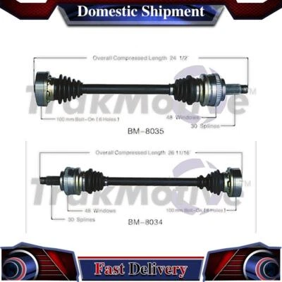 2X Conjunto de junta de eje de transmisión trasero CV para BMW 330i 2001 2002 2003 2004 2005 Foto 1 de 3