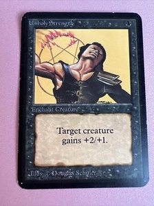 Unholy Strength Alpha Black Common MTG Magic the Gathering Card (ID# 360971) - Picture 1 of 10